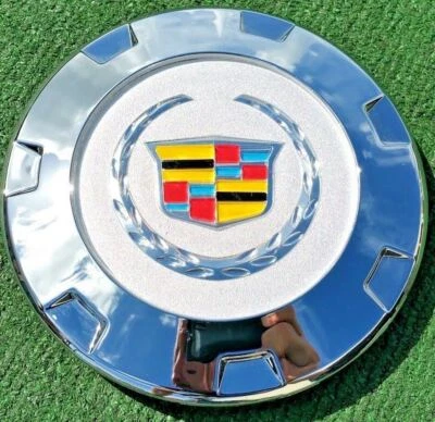 Tampas centrais 4 cromadas 7 polegadas fabricante de equipamento original Cadillac Sevilha Eldorado Deville rodas - Imagem 1 de 4