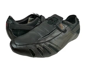 PUMA Vedano V Mens Driving Shoes Black Leather Motorsports Sneakers MENS 8 40.5 - Picture 1 of 8