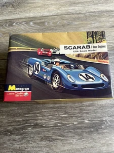 KIT MODELLINO MONOGRAMMA SCALA 1/24 SCARABEO CAN-AM RACER BLU PER SLOT RACING-SIGILLATO - Foto 1 di 11