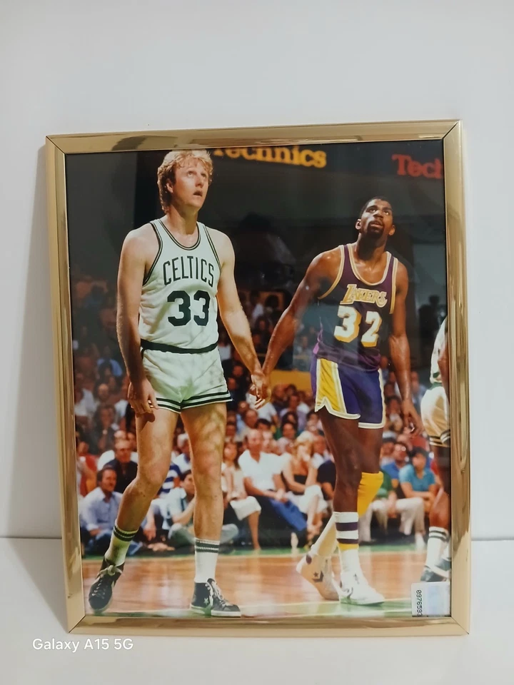 Boston Celtics Larry Bird N La Lakers Magic Johnson 8x10 Picture - Image 1 of 1