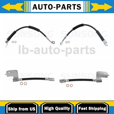 4X Manguera de línea de freno delantero trasero Sunsong para Jeep Grand Cherokee 1993-1998 Foto 1 de 4