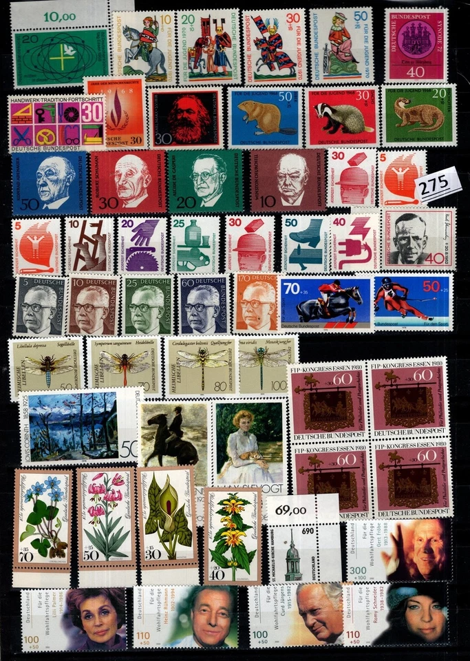 # GERMANY - MNH - FLOWERS, INSECTS, SPORTS, ART, ANIMALS - Image 1 of 1