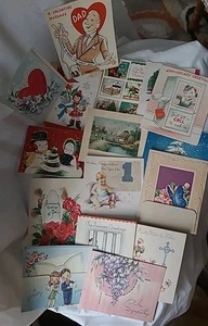 Tarjetas años 50, lote vintage de 24, Navidad, día del padre, bebé. etc. - Imagen 1 de 6