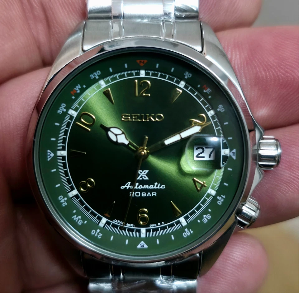 Seiko Alpinist Stunning Green 6R36 Japan Automatic Wrist Watch Men's - Image 1 of 4