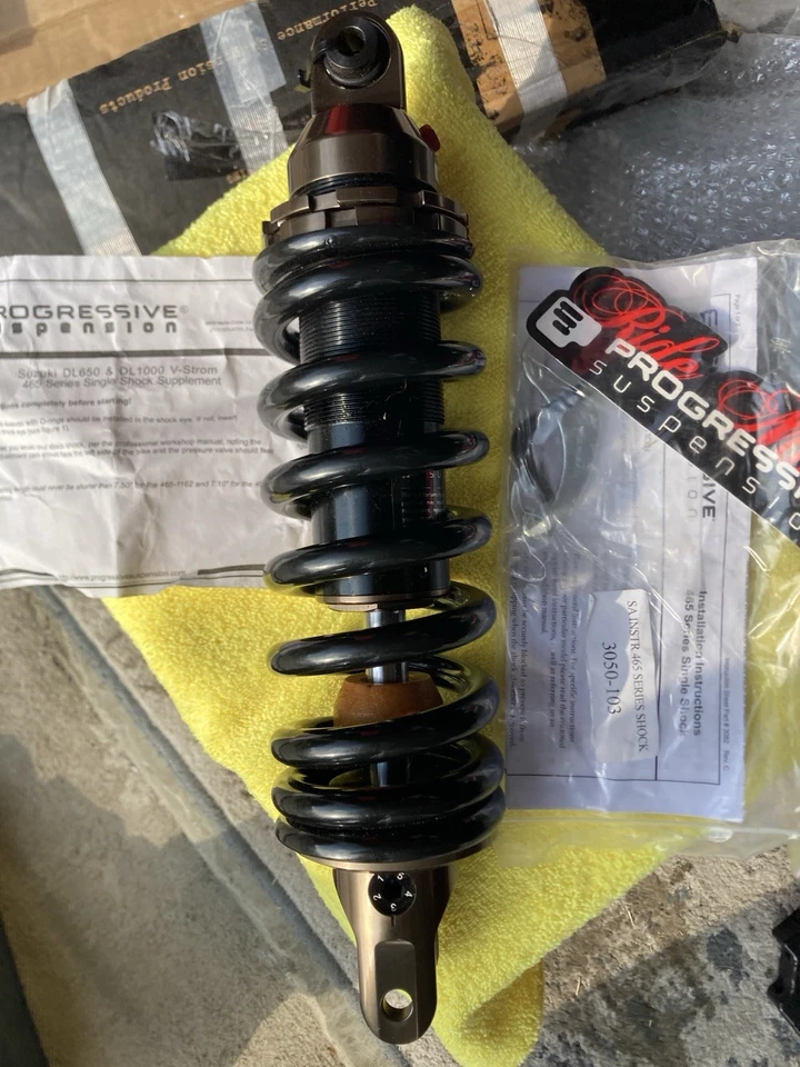 Amortiguador trasero progresivo mono Suzuki DL650/DL1000 (2002-2012) serie #465 negro Foto 1 de 4