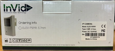 InVid ELEV-P5PIR IP Camera - Image 1 of 3