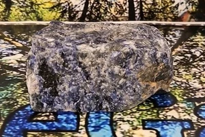 Sodalite Rough Raw Stones Pen Holder 15oz 3.5 x 2.4 inch - Picture 1 of 3
