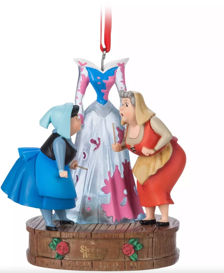 Sleeping Beauty Flora and Merryweather Light Up Living Magic Sketchbook Ornament - Image 1 of 4