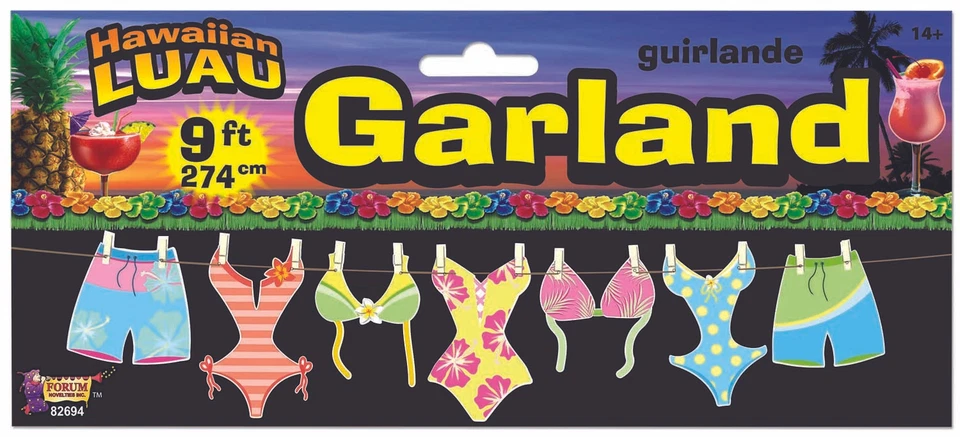 Forum Luau Bikini y Traje de Baño Verano Papel 9' Decoración Colgante, Rosa Azul Foto 1 de 1