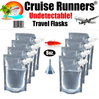 CRUISE RUNNER RUM RUNNERS Cruise Ship Flask Kit Rum Runners For Cruise Alcohol Liquor Smuggle Booze Sneak