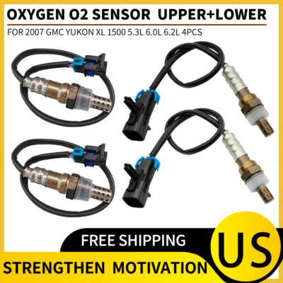 4 Pack Upstream+Downstream for 2006-2007 Chevrolet Tahoe 4.8L 5.3L Oxygen Sensor - Image 1 of 4