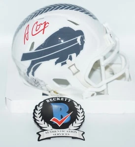 AMARI COOPER Signed BUFFALO BILLS Salute Mini helmet RED Auto BECKETT COA W402 - Picture 1 of 2