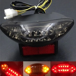 Smoke Integrated LED Tail Light Turn Signals For Suzuki GSX1300R Hayabusa 97-07 - Picture 1 of 10