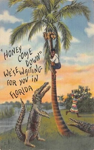 # K1051 COMIC POSTKARTE, " HONIG KOMM RUNTER " - Bild 1 von 2