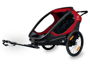 Hamax Outback 2in1 Rimorchio bici multisport reclinabile per bambini + passeggino rosso/nero - Foto 1 di 6
