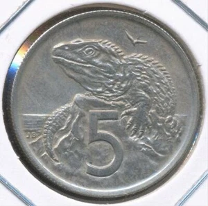 Nueva Zelanda 1969 cinco centavos 5c Isabel II - sin circular - Imagen 1 de 3