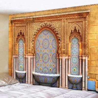 Turkish Palace Extra Large Tapestry Wall Hanging Medieval Art Islam Background - Image 1 of 4