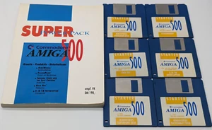 Commodore Amiga 500 Super Power Pack - 6x 3,5" Disketten + Handbuch - Picture 1 of 2