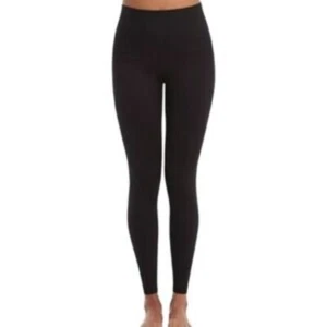 Spanx Solid Very Black Look At Me Now Center Seam Free Seamless Leggings Size M - Picture 1 of 6