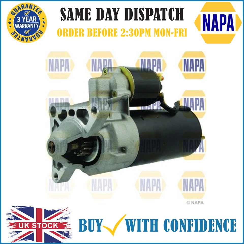 For Peugeot 305 1.8 1.9 1982-1988 Napa Starter Motor NSM1253 - Image 1 of 1