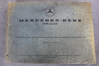 Mercedes Benz LKW LA 312 Ersatzteil-Liste  "Juli 1957" Ersatzteile - Katalog - Bild 1 von 4