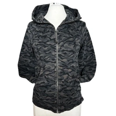Sudadera con Capucha de Buceo Lululemon Algodón Claro PolarSequoia Estampado Camuflaje Negro Carbón Profundo Foto 1 de 4