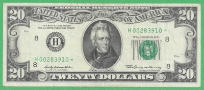 Series 1969 $20 Federal Reserve Note Fr.2067-H* (56316) - Image 1 of 2