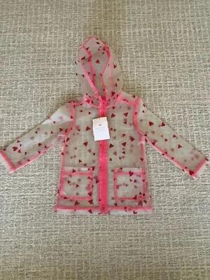 Lucky Penny ребенка ясельного возраста девочки сердце печать дождевик пальто размер: 2T-4T (имеет отверстие) - Изображение 1 из 4