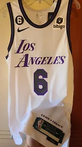 Maglietta autentica Lebron James 2022-23 Los Angeles Lakers Nike City Ed taglia 48+2 - Foto 1 di 13