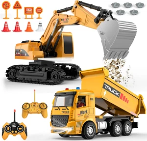 Kids-Play-Construction Excavators-Dump Truck Engineering-Vehicle - Remote Contro - Picture 1 of 7