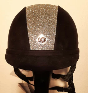 Reithelm Charles Owen Gr.55 schwarz/silber mit Glitzer - Bild 1 von 4