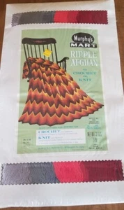 Vintage Murphy's Mart RIPPLE Afghan Kit 45x60 NOS Crochet Knit FREE SHIPPING - Picture 1 of 11