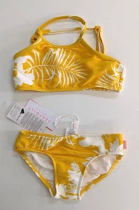 Seafolly Mini Me Wild Tropical Two-Piece Swim Set, Yellow, Girls 7 - Picture 1 of 3