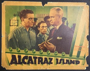 John Litel George Stone  Charles Trowbridge ALCATRAZ ISLAND 1937 lobby card 5342