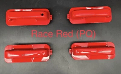 Juego de cuatro manijas de puerta exteriores delanteras y traseras rojo carrera Ford F-150 2015-18 Foto 1 de 4