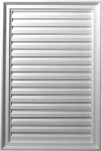 Ekena Millwork 24"W x 16"H Rectangle Urethane Gable Vent Louver Non-Functional - Picture 1 of 3