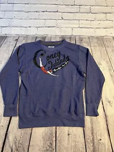 Vintage Anvil Sweatshirt Women's Size L Large Sweater Blue Coney Island NY - Picture 1 of 17