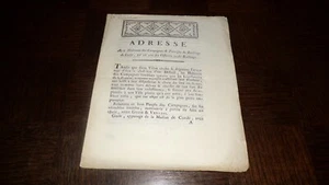 DOCUMENT 17e - Adresse aux habitants du Bailliage de Guise (Thiérache, Aisne) - Picture 1 of 4