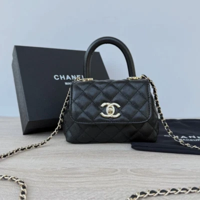 CHANELVIP Complimentry Gift Leather TOP Handle MAKEUP Limited Edition Mini Bag！！ - image 1 of 4