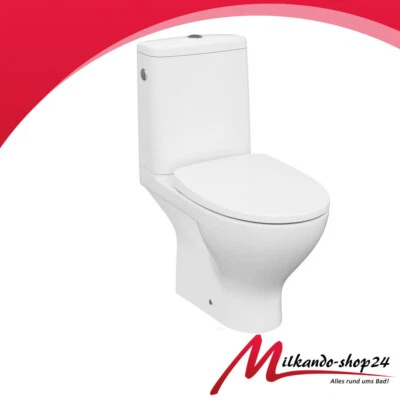 Design Toilette WC Stand komplett Set Spülkasten KERAMIK mit Deckel Waagerecht - Bild 1 von 3