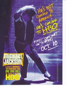 1992 Michael Jackson First HBO Concert Print-Ad / Great Art - Bild 1 von 1