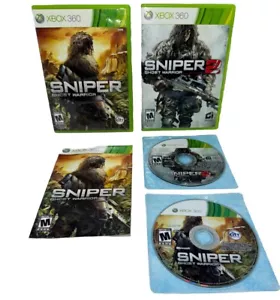 Sniper Ghost Warrior 1 & 2 Game Combo Xbox 360 Complete w/ Manual Tested & Works - Picture 1 of 11