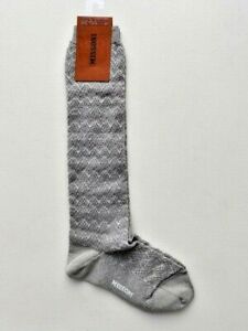 Missoni Zig Zag Long Socks Silver Grey ( S )