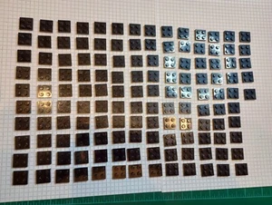 135 pieces Black Genuine Lego 2 x 2 Plate Prt 3022 Goth Castle Star Wars WYSIWYG - Picture 1 of 24