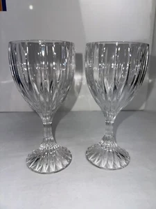 MIKASA PARK LANE Crystal Cordial Glasses - 6.75" tall Very Good Set Of 2 - Picture 1 of 6