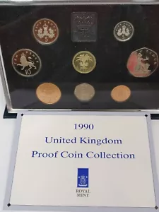 1990 UNITED KINGDOM PROOF COIN COLLECTION - Picture 1 of 5