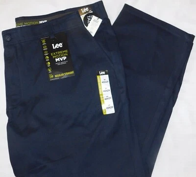 LEE EXTREME COMFORT MVP Pants Straight Extreme Flex Waist Moisture Wick Navy - Image 1 of 4
