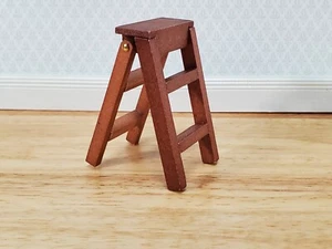 Dollhouse Short Step Ladder 3 Steps Wood 1:12 Scale Miniature Opens/Closes - Picture 1 of 4