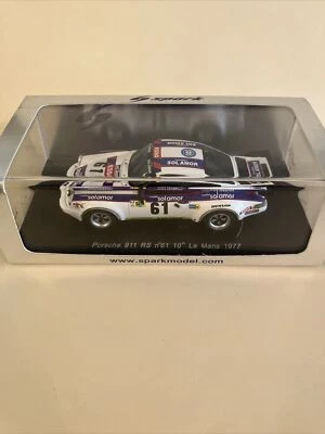 1/43 Spark Porsche 911 RS #61, 1977 LeMans S3427 White Diecast NEW SP60 - Image 1 of 4