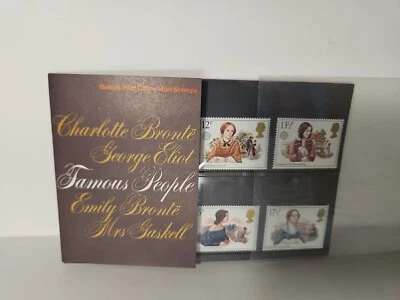 1980 FAMOUS PEOPLE BRITISH POST OFFICE MINT STAMPS PRESENTATION PACK Mrs Gaskell - Image 1 of 4